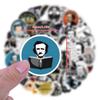 60 Waterproof Edgar Allan Poe Stickers for Decorating Stationery, Water Bottles, and Computers