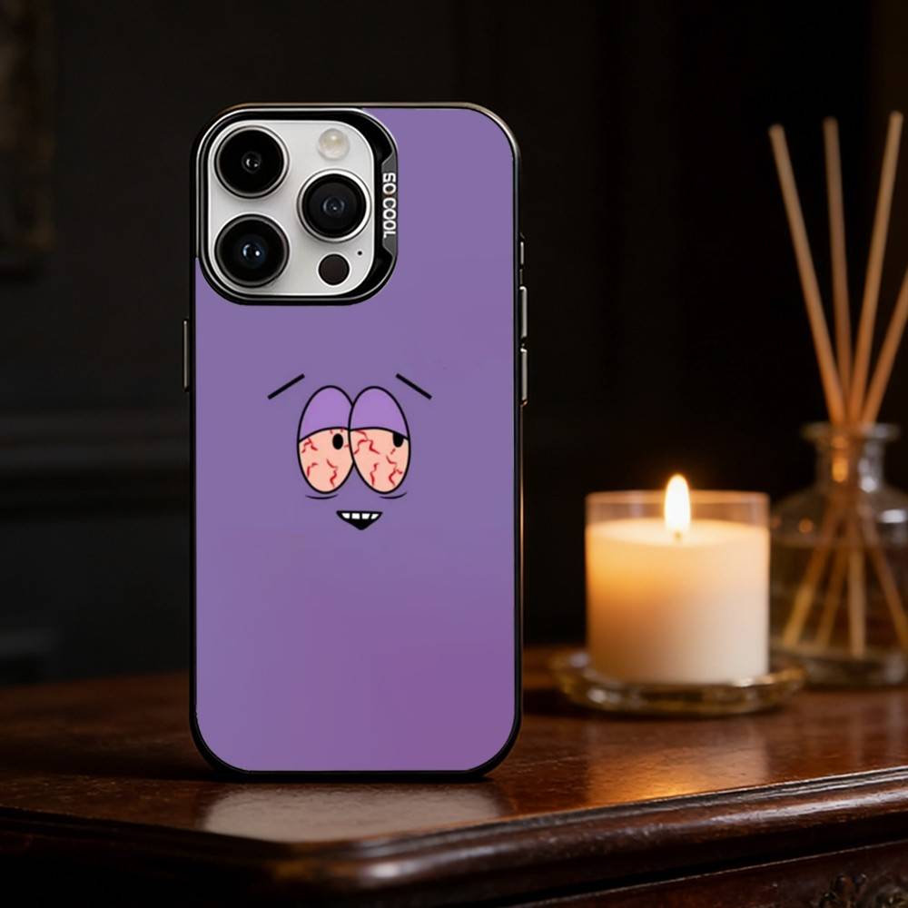 S-South Park T-Towelie Phone Case For iPhone 17 16 15 14 13 12 11 Pro Max Plus Silver Matte Black Cover