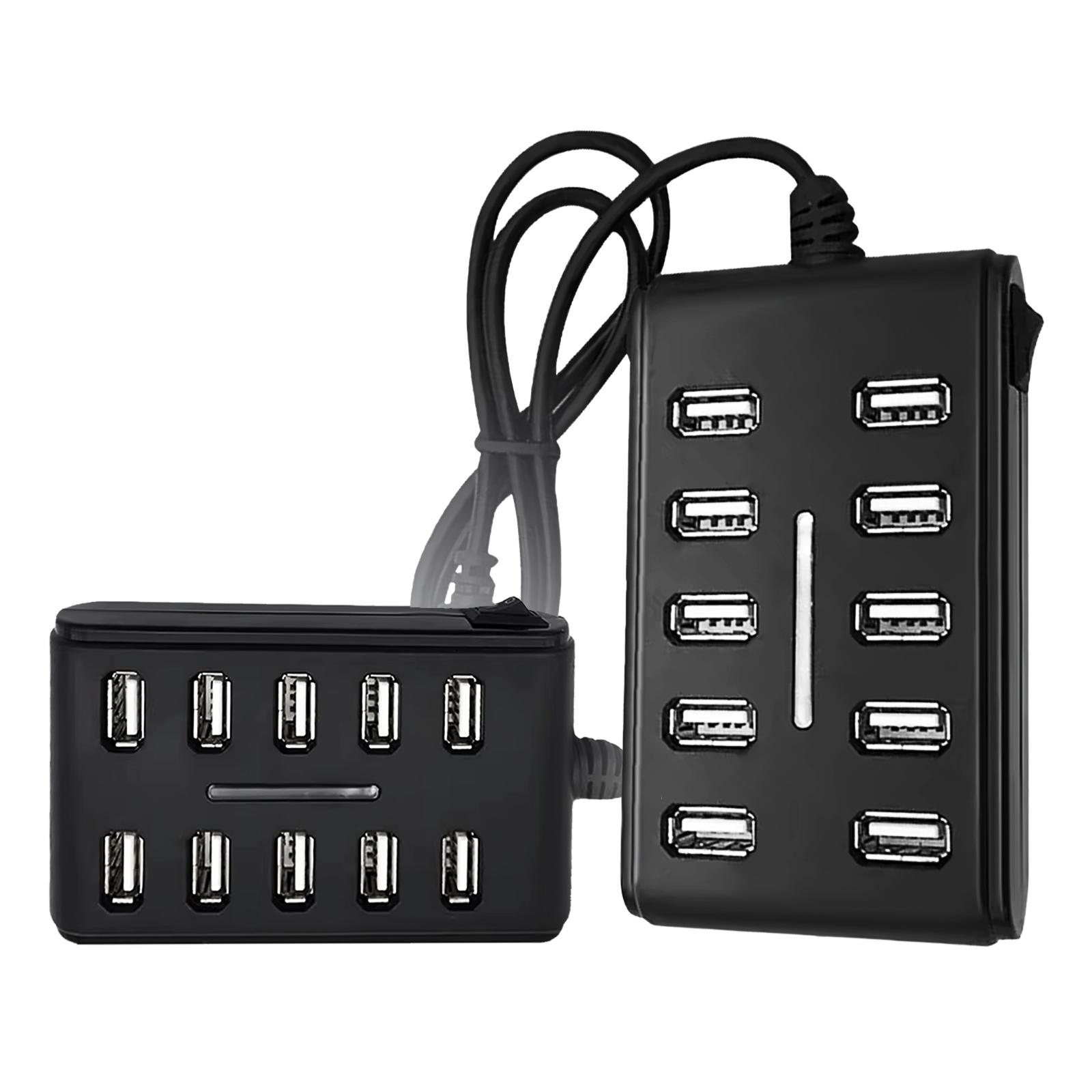 

10-портовая док-станция USB 2.0 Портативный многофункциональный хаб Высокоскоростной мульти-линк USB-разветвитель для мобильного телефона, планшета