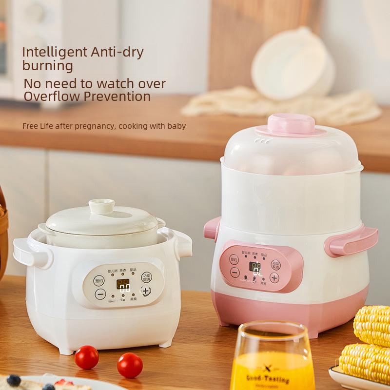 Smart Ceramic Electric Stew Pot: Waterproof, Automatic, Compact for Cooking Porridge & Soup - Ideal Household Gift