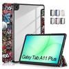 For Samsung Tab A11 Plus Tablet Case Trifold Paint Acrylic Hard Smart Magnetic Cover for Galaxy Tab A11 Plus A11+ Case 11 Inch