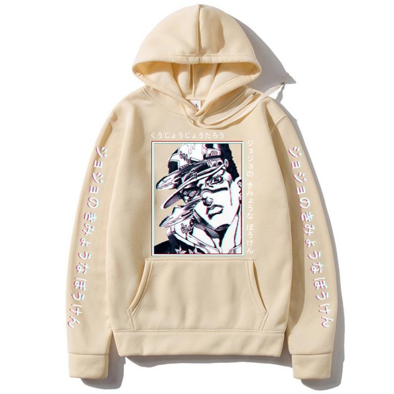 JojoKujo Jotaro Autumn Men's Hoodies Boys Harajuku Girls Pullover Fancy Music Gift Casual Loose Comfortable Sweatshirt