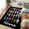 Custom Name Colorful Faces Living Room Non-Slip Area Rug Soft Carpet for Bedroom Kids Playroom Sofa Office Home Decor Doormat