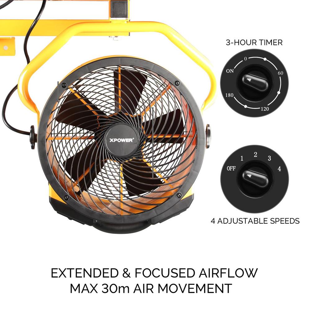 XPOWER FA-300K Powerful Wall Mounted Dock Ventilation Axial Fan Mechanical Arm