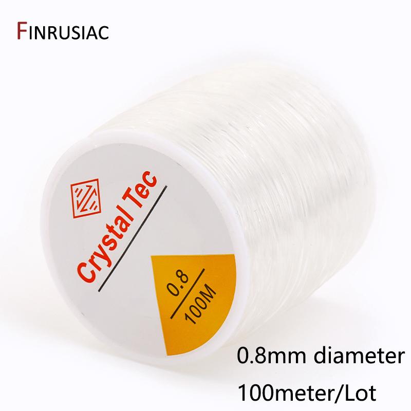 0.4-1.0mm Elastic Cord String Transparent Crystal Elastic Line For Jewelry Making,DIY Bracelet Necklace Beaded Accessories