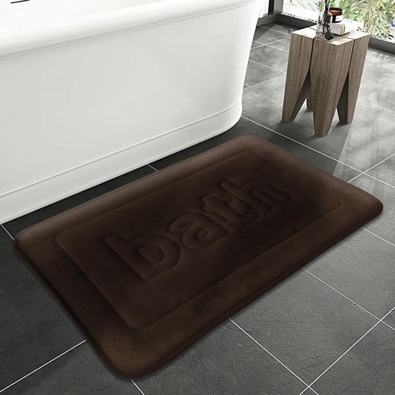 Thickened Non-Slip Absorbent Bathroom Floor Mat with Slow-Rebound Sponge