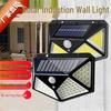 Outdoor Waterproof Solar Wall Lamp with Four-Sided Illumination and Motion Sensor