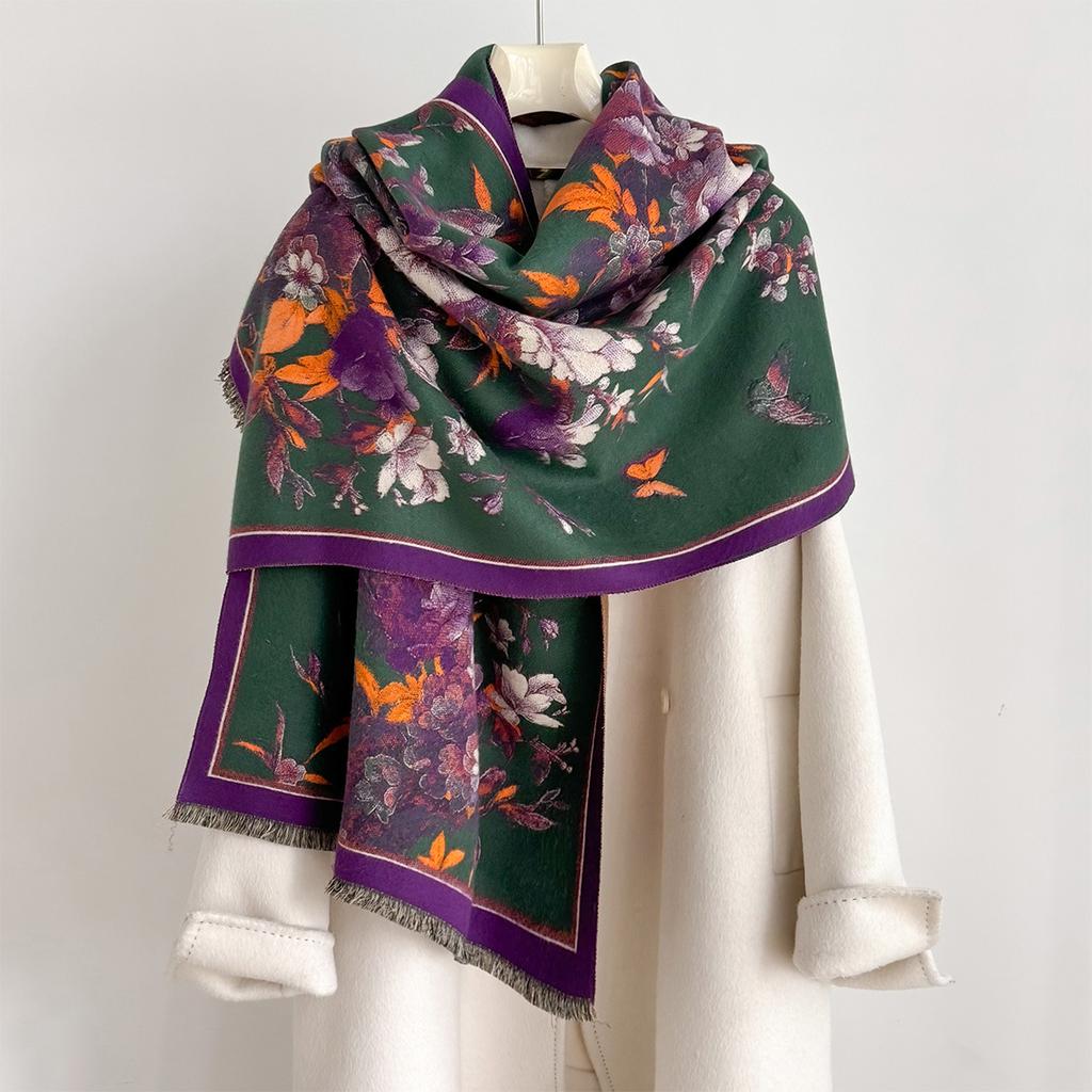 Winter Thickened Warm Shawl Cashmere And Versatile Variety Of Windproof And Cold-Proof Scarf Neck Protection Scarves