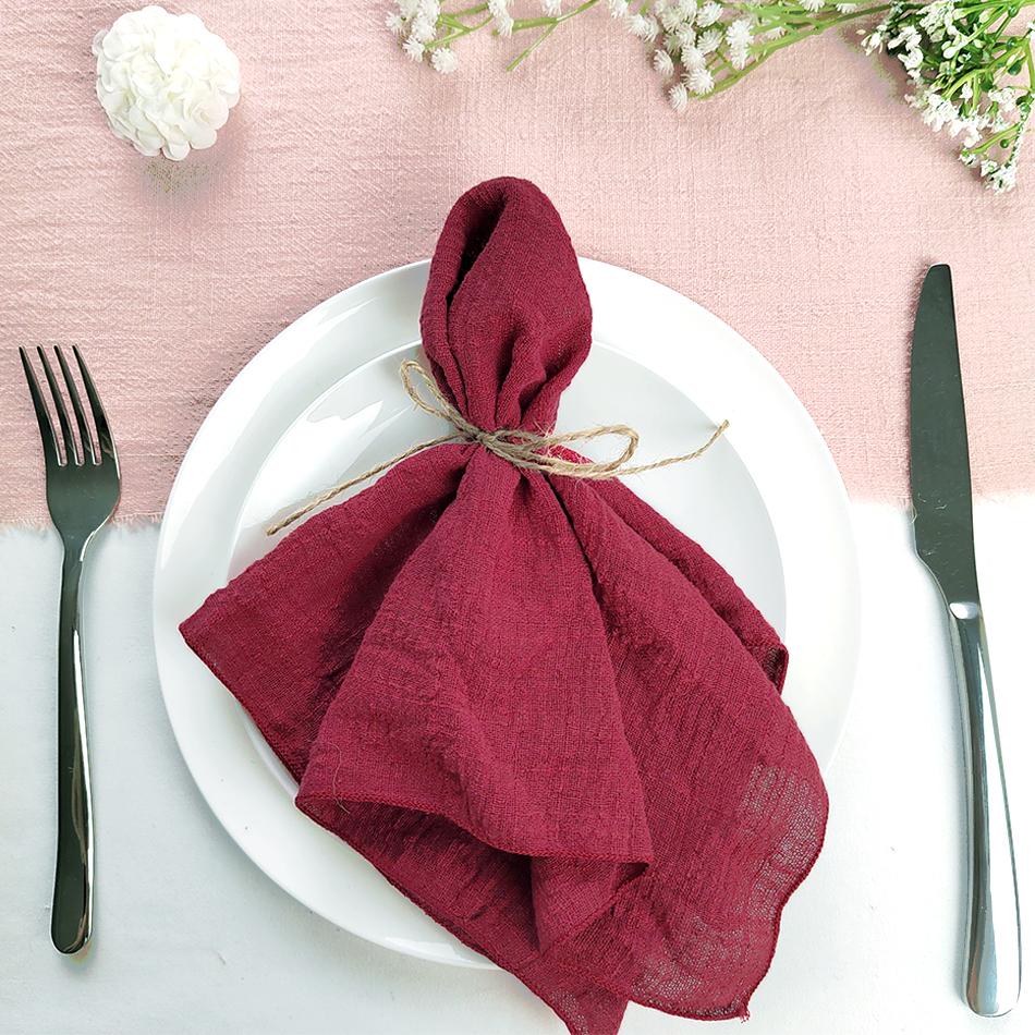 Set of 50 Cotton Cloth Napkins Gauze Fabric 30x30 Cm Factory Outlet Wedding Decor Everyday Use Dinner  Tea Towel Table  Village