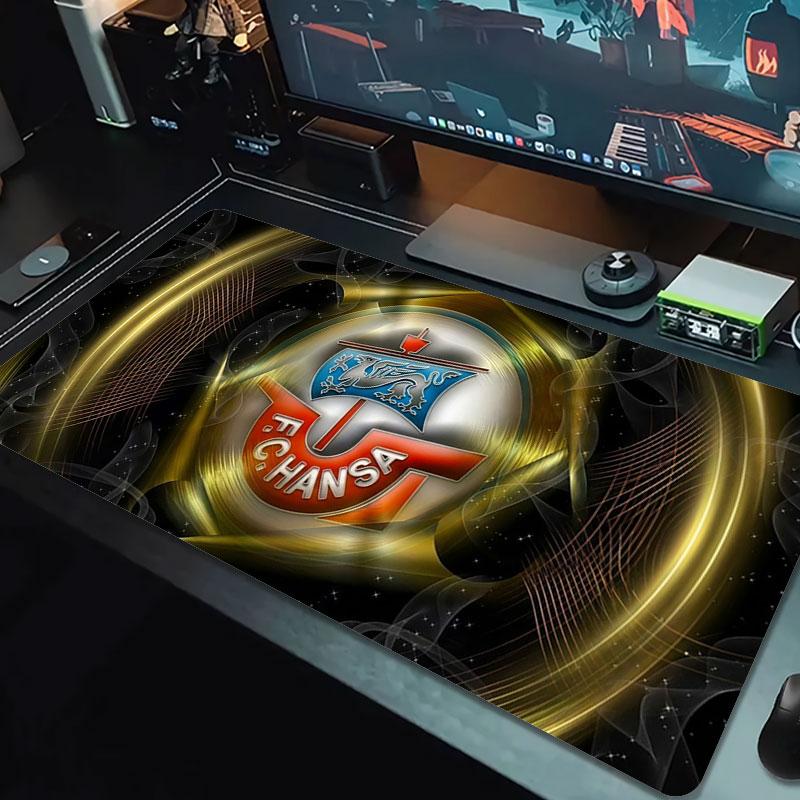F.C. Hansa Rostock Large Size Mouse Pad Large Gaming Table Cushion Non-slip Laptop Tablet Big Mousepad XXL Mat Mini PC Playmat With Lock Edge