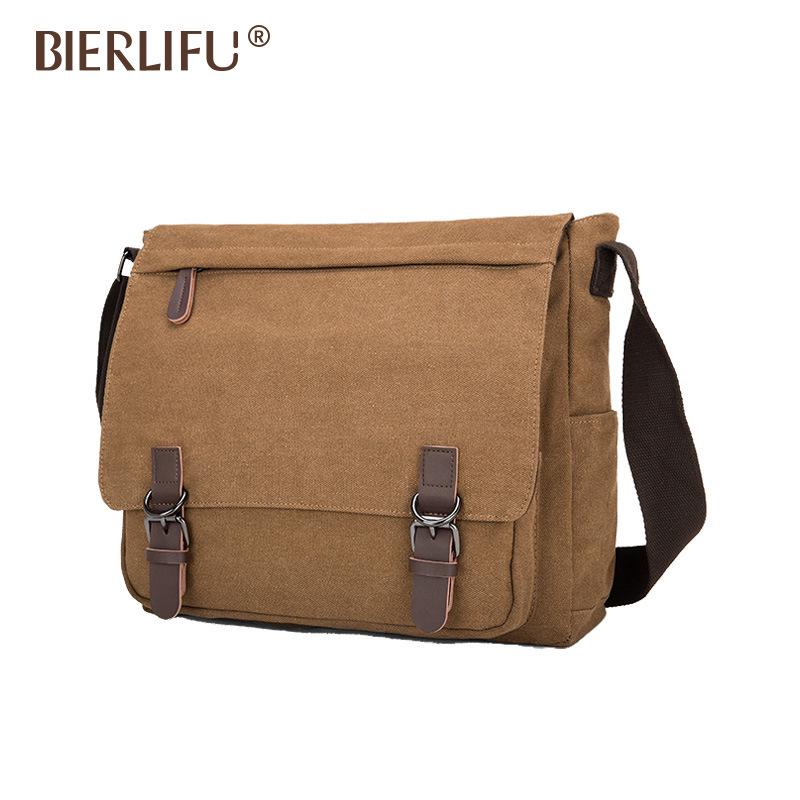 Korean Style Trendy Men's Unisex Canvas Crossbody/Shoulder Student Messenger Bag