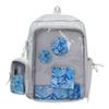 New Y2K Cute Ita Backpack Students Large Capacity Knapsack Casual Girl Transparent DIY Display Rucksack Trendy Travel Schoolbags