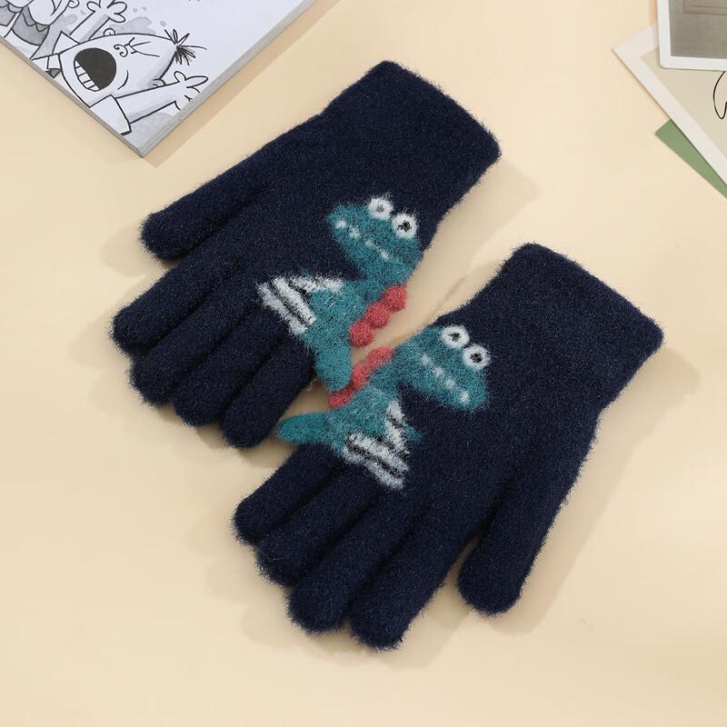 

LCsanyp Kids Cartoon Knitted Plush Warm Gloves One Size