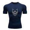 Men's Compression Athletic T-Shirt, Vintage Tribal Cyber Tat
