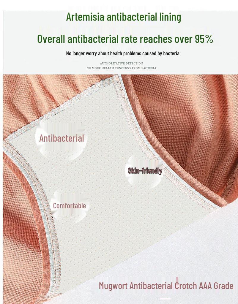 Seamless Mid-Waist Women's Panties: Breathable, Antibacterial, Butt-Lifting, Tummy-Control, Comfortable, Plus Size Briefs