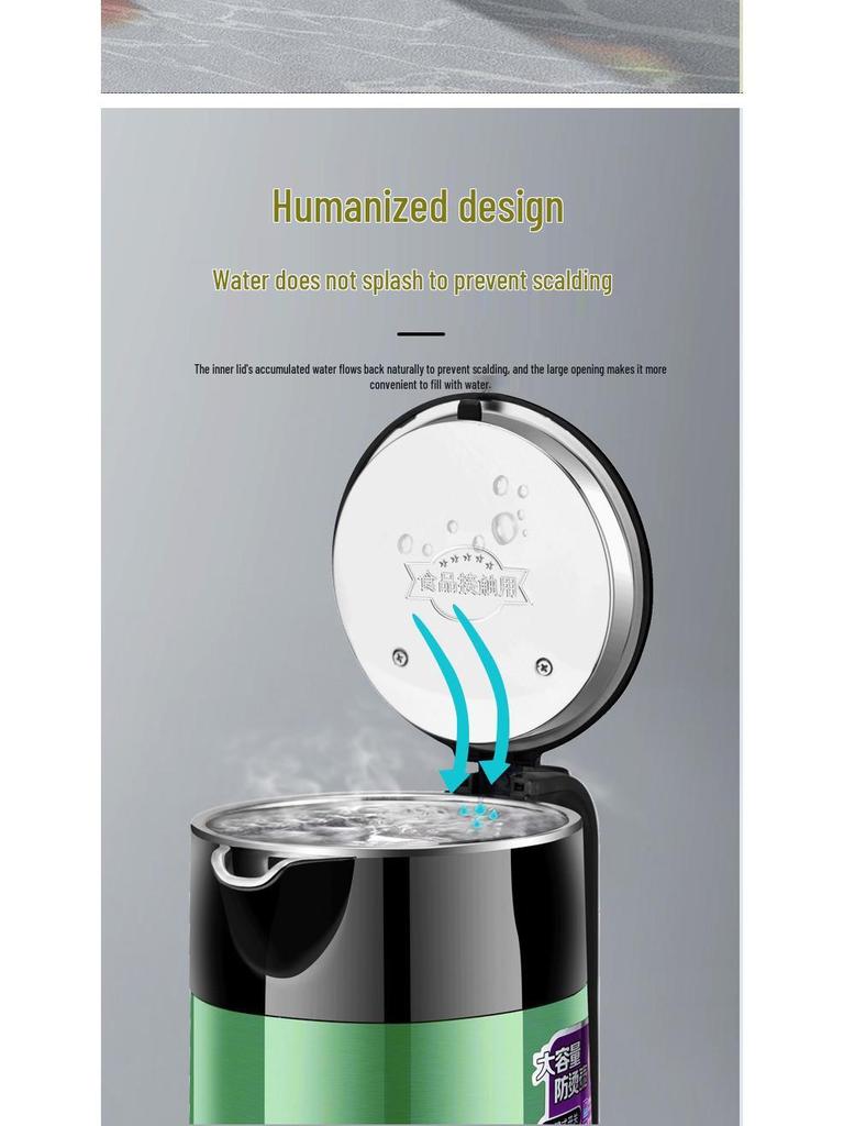 Bestseller Elektrischer Wasserkocher aus 304 Edelstahl, Großes Fassungsvermögen, Automatische Abschaltung, Isoliert.