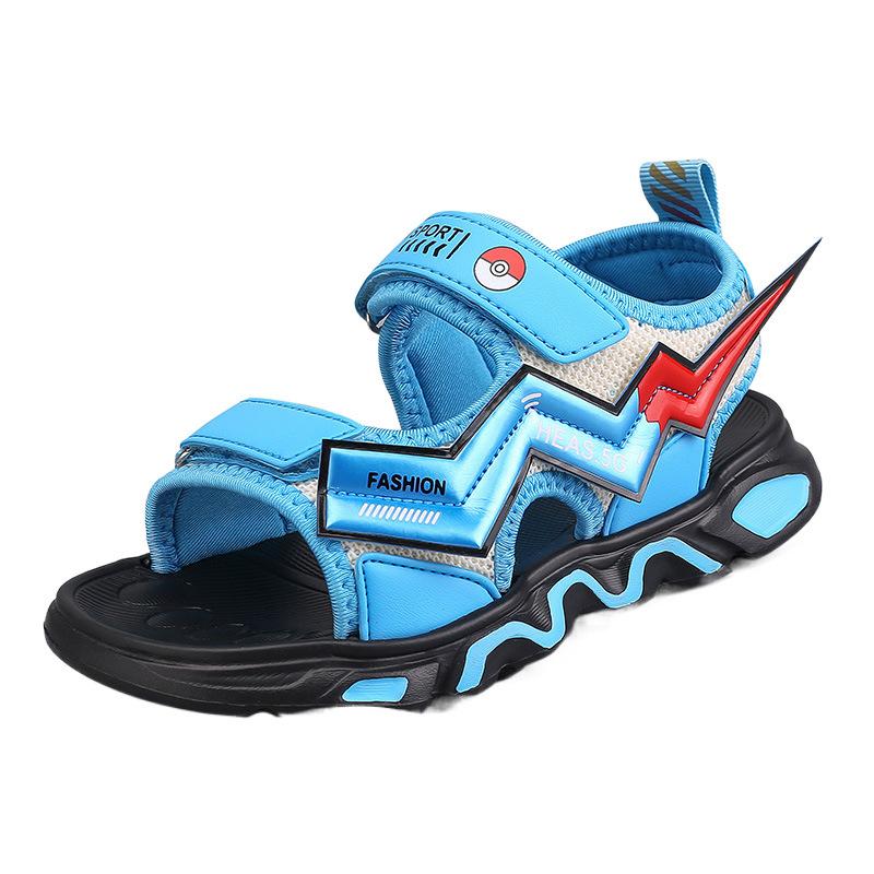 Factory children's sandals summer new boys Pikachu cool slippers medium and older children non-slip casual beach shoes
