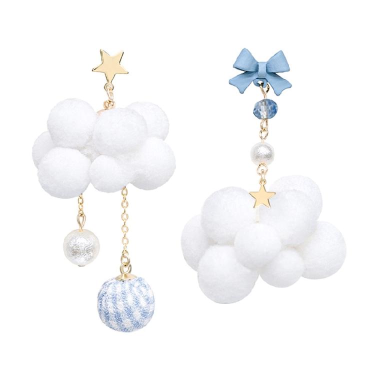 

Asymmetrical White Cloud Drop Earrings for Women Girl Friendship Jewelry 1