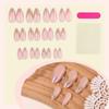 24Pcs Full Cover False Nail Rhinestone Fake Nail Vintage Nail Tips  Women
