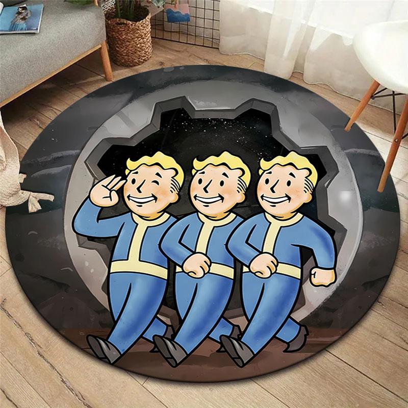 

vault Round Area Rug,Carpet Rug for Living Room Bedroom Sofa Playroom Decor,Non-slip Floor Mat 80cmx80cm