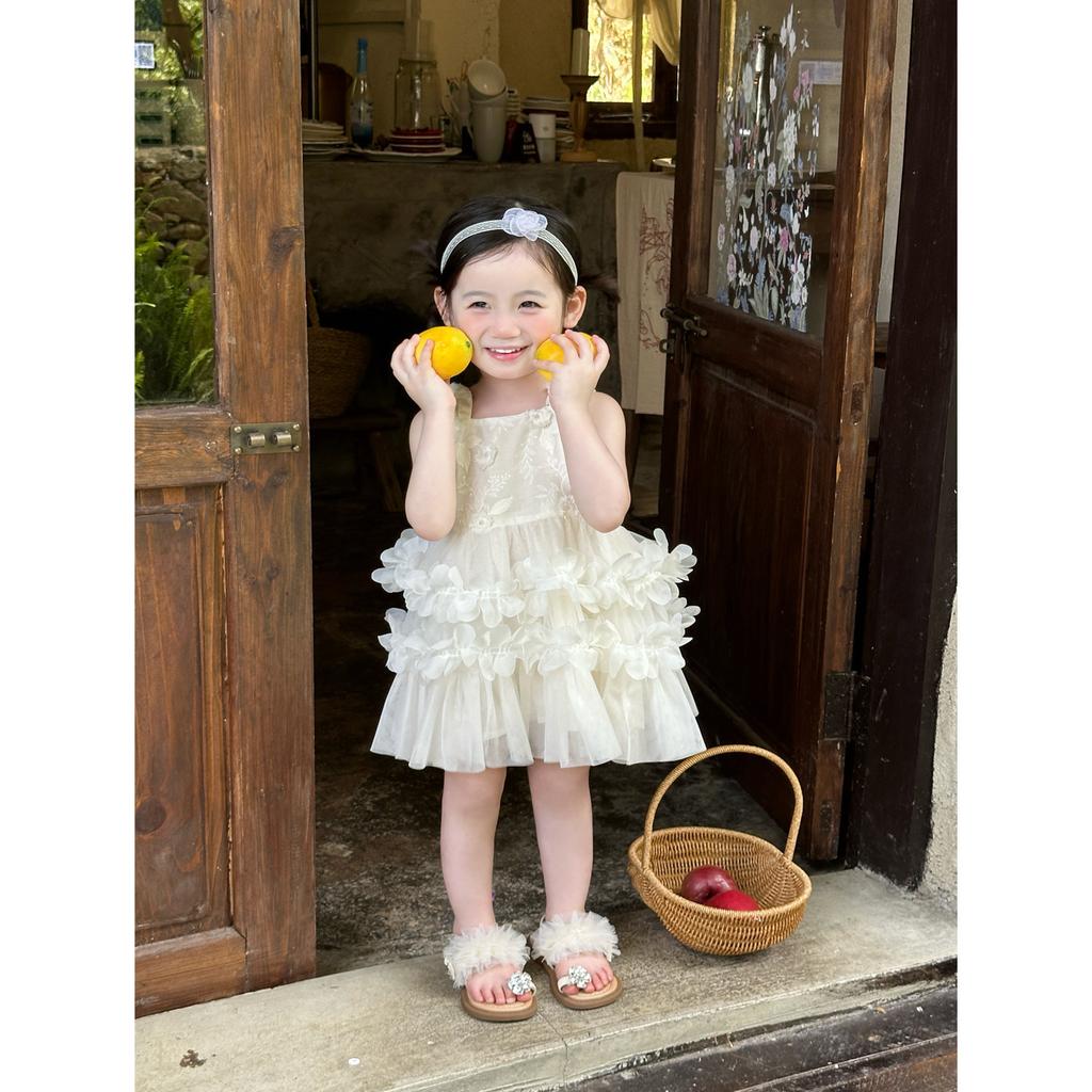 Girls Summer Tulle Strap Princess Dress Baby Elegant Party Gown