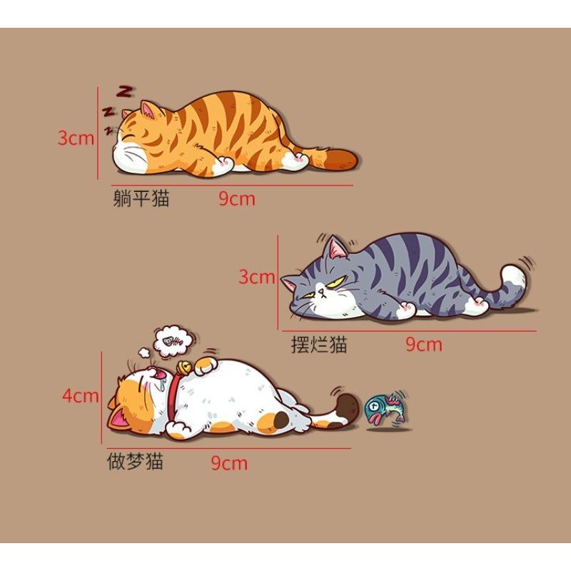 Car Stickers Styling Creative Cartoon Fun Cats  Auto Window Decals DIY Cars Motorbikes Decoration Vinyl Body Stickers