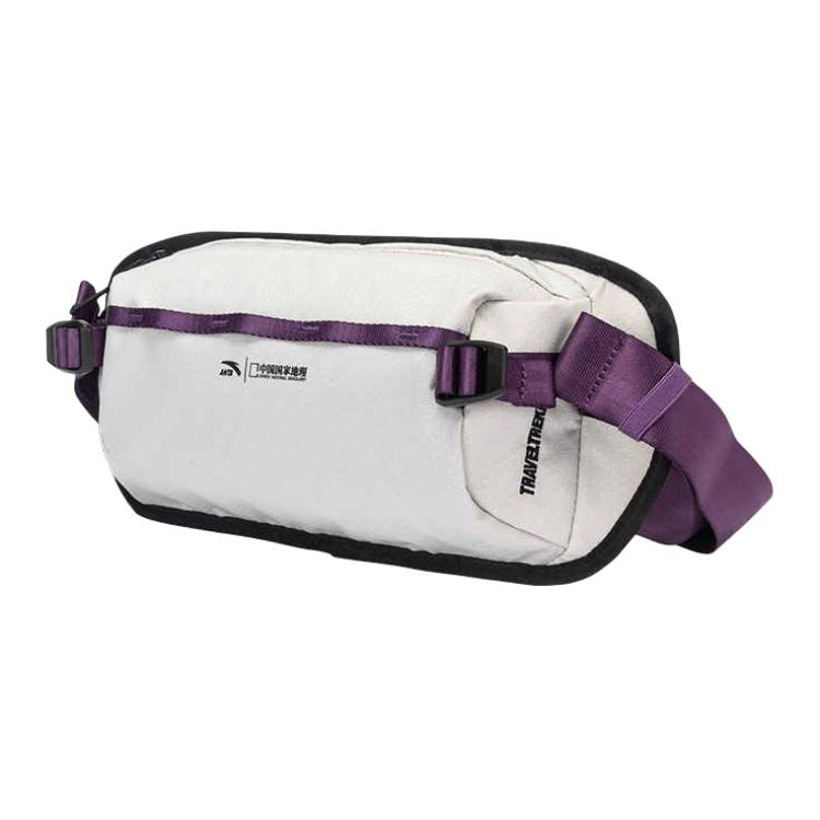New Anta China National Geography, Collaboration Polyester Fanny Pack Men's Tone Gray 192526131-2