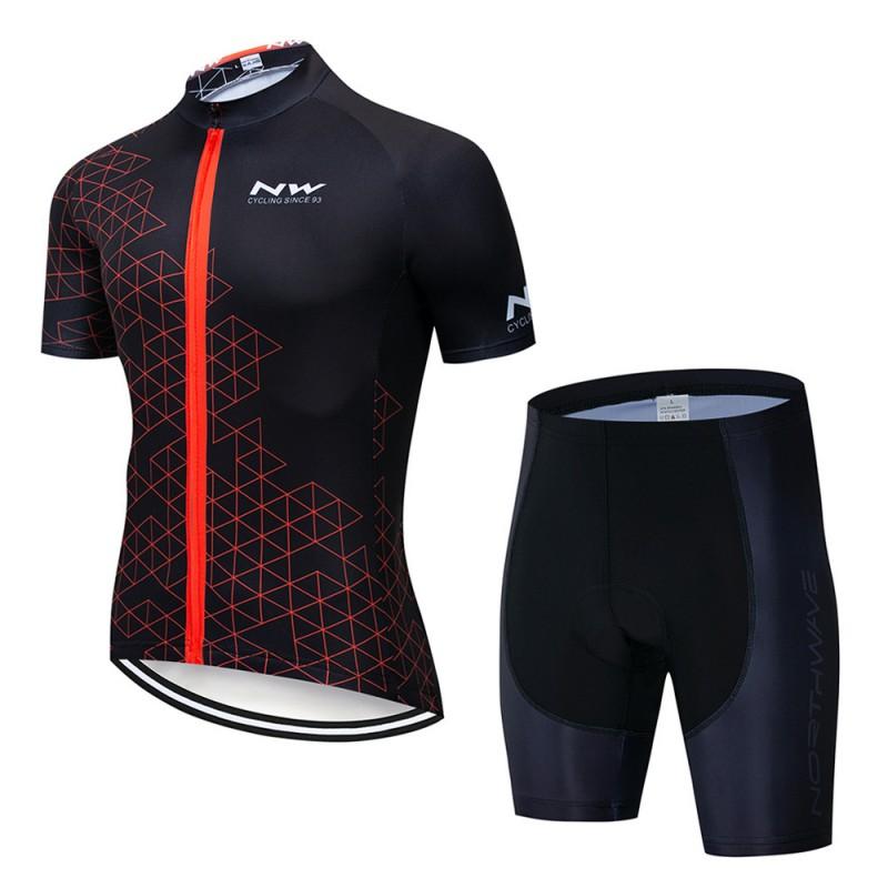 Men Women Cycling Jersey Set Short Sleeve Breathable Quick Dry Compression Fit Bike Wear