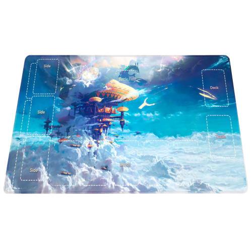 Namioka Card Game Mat, Playmat, 60x35cm, Fold-Free, Perfect for Competitive and Casual Play - Tournament-Ready Game Mat (Sky Blue Castle, 60*35*0.2cm)
