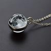 Solar System Galaxy Nebula Necklace Double Sided Time Gem Glass Ball Necklace