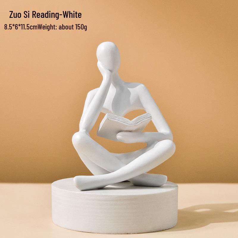 

Абстрактная фигурка из смолы: Статуэтка для чтения для книжной полки или декора гостиной