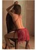 Manyan Sexy Deep V Lace See-Through Split Nightdress with Lace-Up Sling - Style 9105