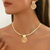 2-Piece Elegant Necklace & Stud Earrings Set for Women, New Arrival Luxury Jewelry, Stylish High-End Accessory & Perfect Gift