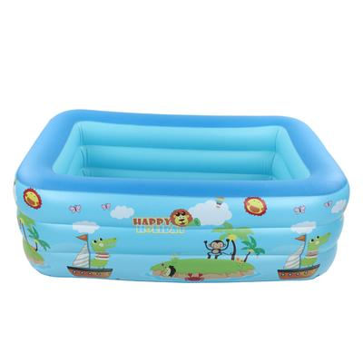 Inflatable Swimming Pool Zoo Print Quadrate Family Inflatable Pool for Kids Toddlers Adults Outdoor