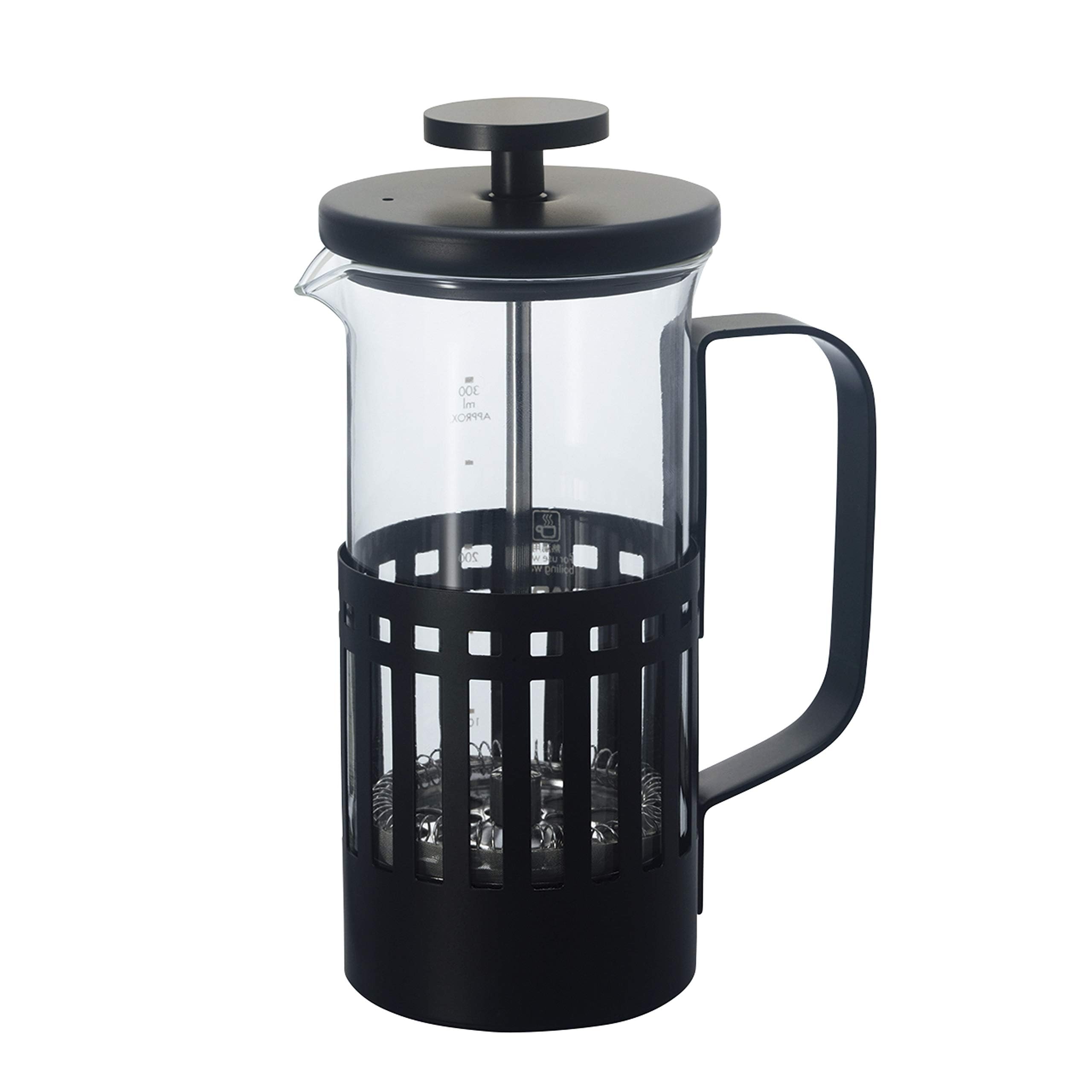 

HARIO THN-2-B Black Teapot, 2-Cup Press-Style Tea & Coffee Maker