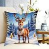 Weihnachts-Hirsch Kissenbezug Kissenbezug Sofakissenbezug Zimmer Heimdekoration