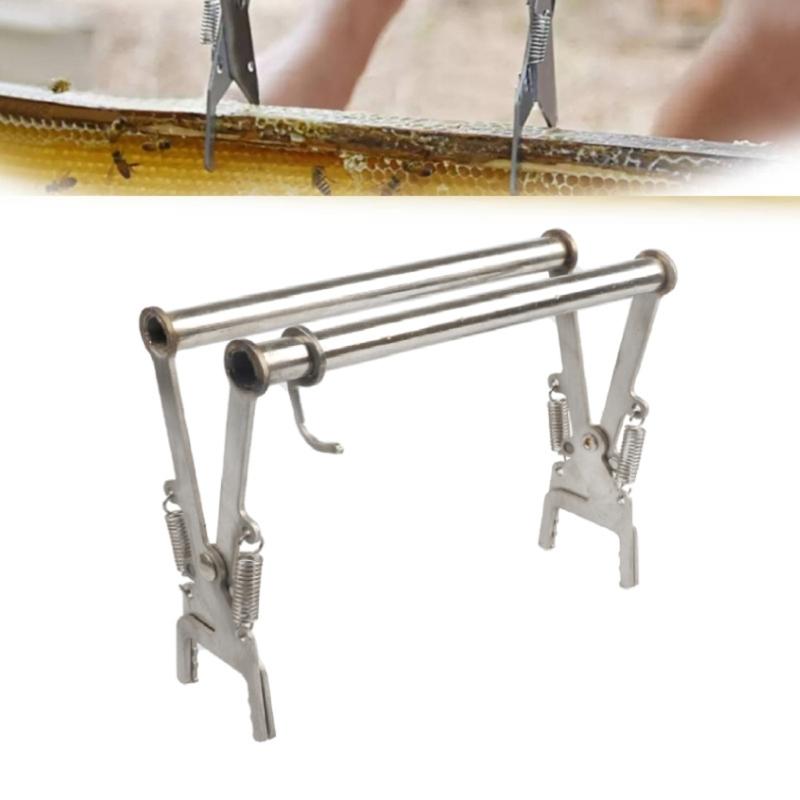 Multipurpose Frame Lifter Tool with Ergonomic Handle Metal Texture for Comfortable Frame Management In Apiary Tasks
