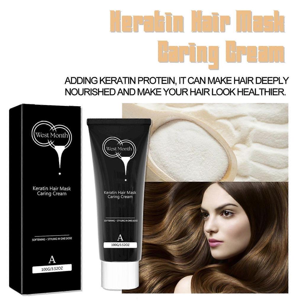 Keratin Haarmaske pflegt das Haar, repariert trockenes und gereiztes Haar, feuchtigkeitsspendende Haarmaske
