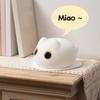 Cat Lamp Cute Silicone Lamp Rechargeable Animal Night Light 800mAh Bedside Lamp Room Decor Nightlight Tap Control For Bedroom
