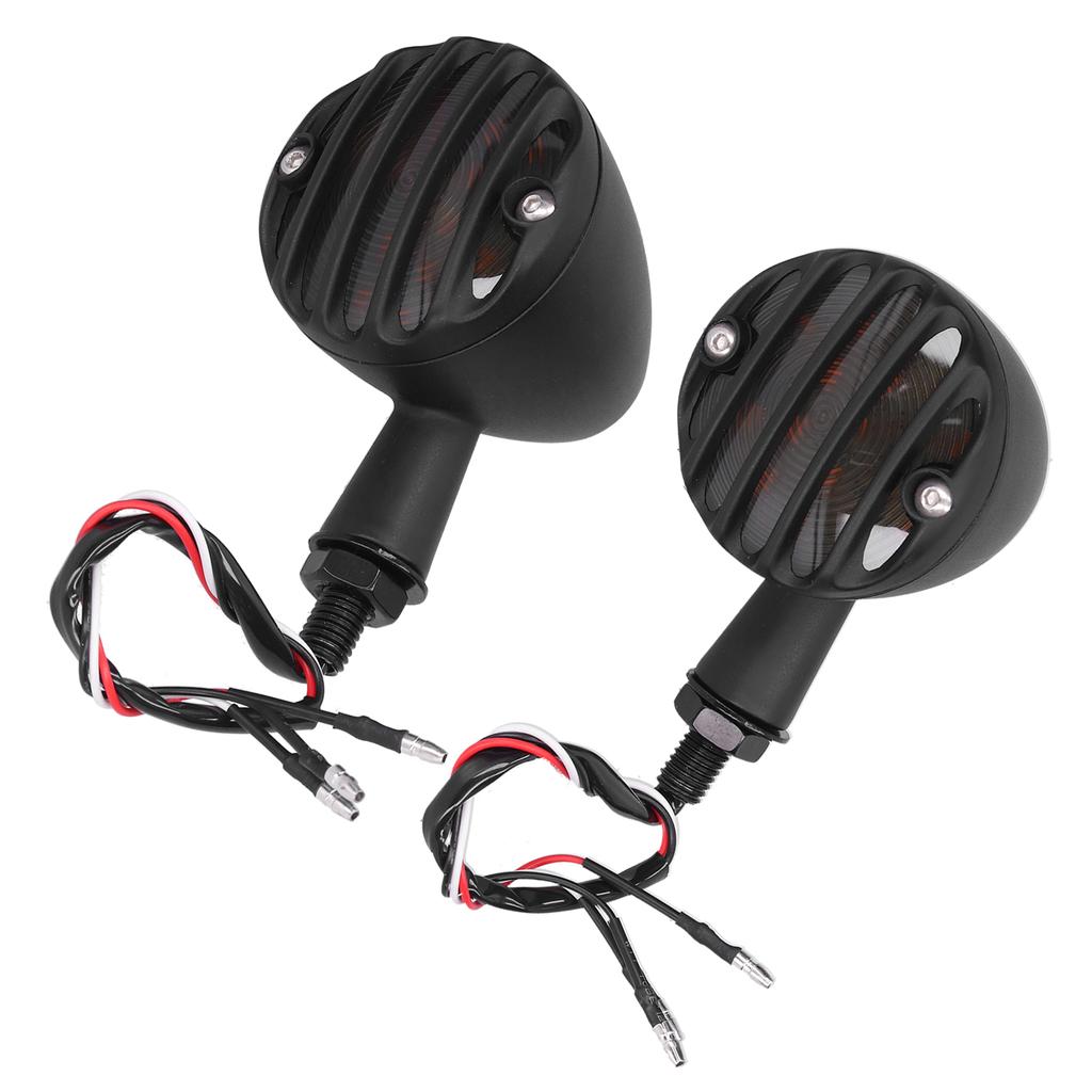 Pair of 12V Motorcycle Turn Signal Indicator Light Bright Universal for Retro Motorbike Waterproof