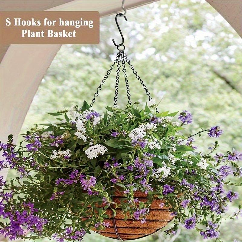 20pcs Metal S Hooks - Rust-Resistant Wall Hooks with Non-Slip Design, Space-Saving Solution for Kitchen, Garden, Wardrobe & Plant Organization