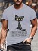 Novelty I Have Selective Hearing You Werent Selected Cat T Shirt Graphic Short Sleeve Husband Great Gifts Summer Fashion T-shirt