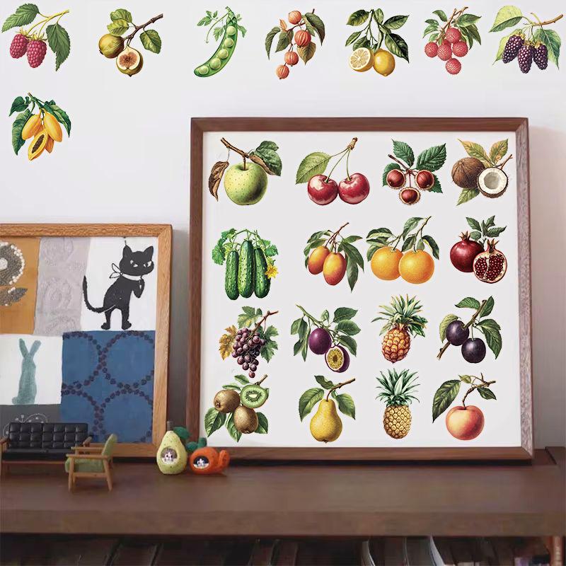 50PCS Vintage Fruit Sticker Graffiti Suitcase Decorative Chambre Nostalgia Motorcycles Phone Laptop Motorcycles Bicycle Stickers