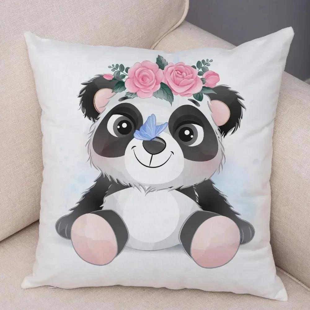 Cartoon Chinese Panda Decorative Pillowcase Car Ornaments Office Living Room Sofa Home Pillowcase Perfect Gift for Children