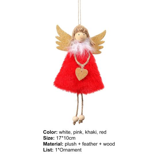 Doll Pendant Hanging Design Delicate Multi-color Christmas Hanging Angel Doll for Wall