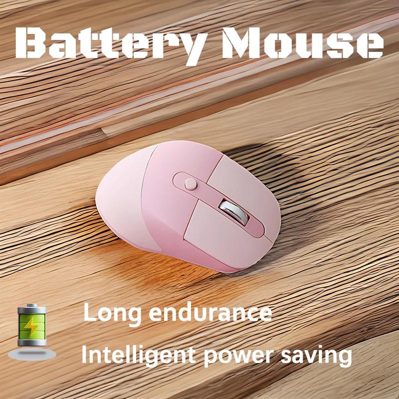 2.4G Wireless Mouse for Laptop Ergonomic Computer Mouse with 3 Adjustable Levels 6 Button Cordless Mouse Bluetooth Mouse