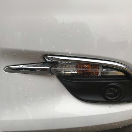 Chrome Front Fog Light Lamp Eyelid Cover Trim Bezel For Mazda 3 Axela 2017 2018