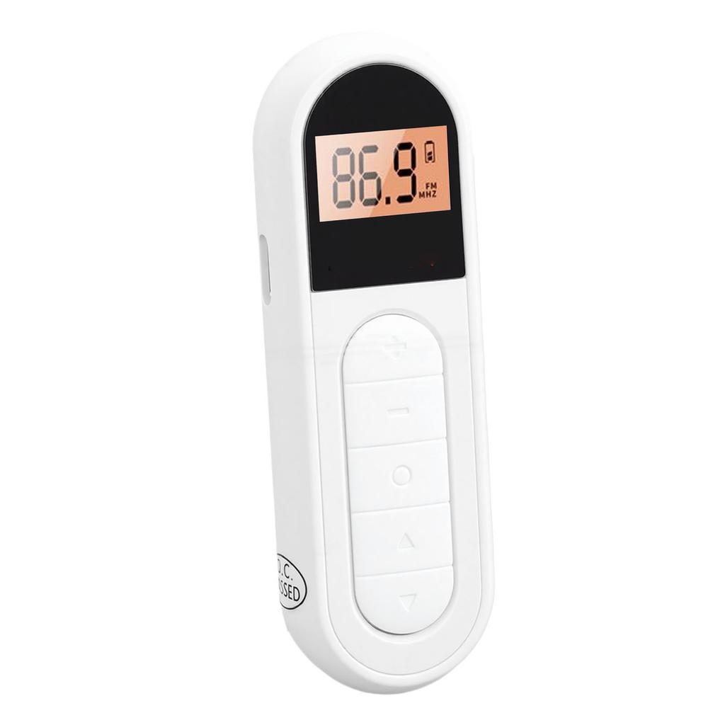 FM Radio Re able Portable Transistor Radio with Best Reception Backlight LCD Digital Tuning Stereo Sound Belt Clamp for Jogging Walking Cycling