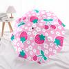 1pc Strawberry Cherry Floral Pattern Umbrella with Plastic Handle,Compact & Stylish,Cartoon Pattern,Outdoor UmbrellaPT352