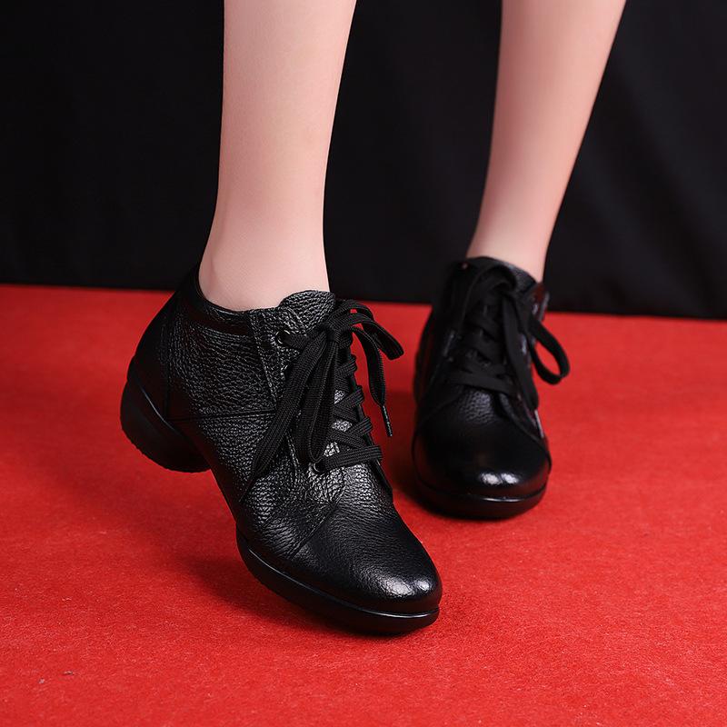 Sapatos de dança femininos primeira camada couro de vaca dança marinheiro dança moderna sapatos de dança de salão sapatos de dança
